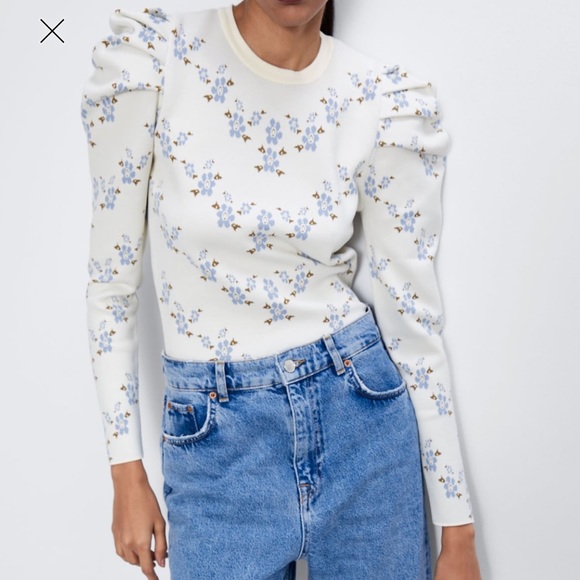 Zara floral knit sweater - Picture 4 of 13